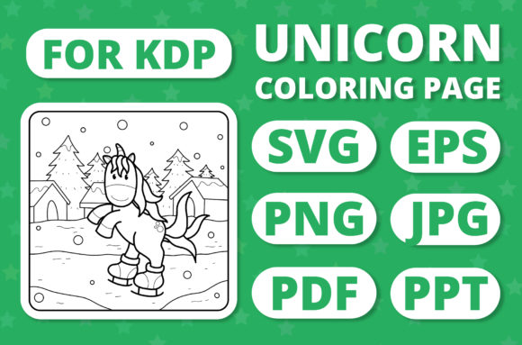 A Designer’s Take on the KDP Unicorns Seasons Coloring Page 30 Asset
