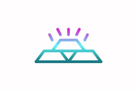 A Gold Rainbow Icon for Branding, Marketing & Creative Graphics