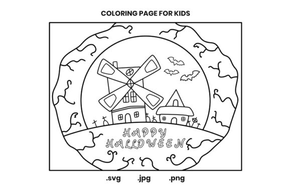 A Halloween Coloring Page for Crafters and Small Business Design