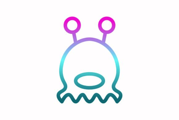 Alien Rainbow Coloring Icon: A Vibrant Graphics Choice