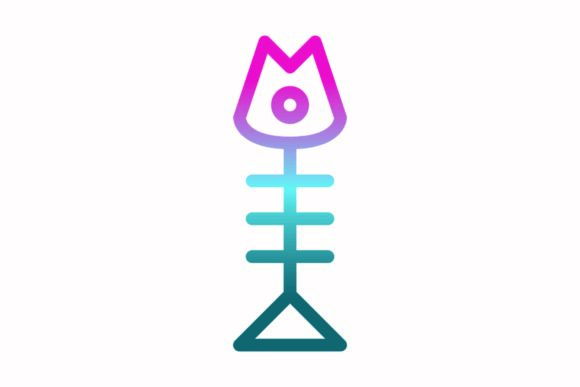 Bone Rainbow Coloring Icon: A Versatile Graphics Asset