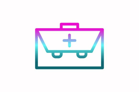 Briefcase Rainbow Coloring Icon: A Versatile Graphics Asset