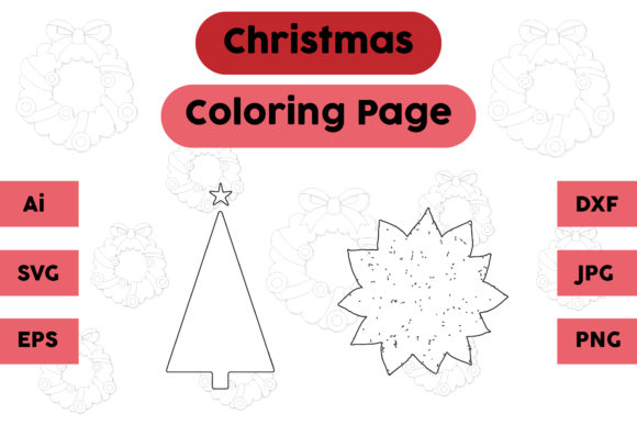 Christmas Tree Decor Coloring Pages as Versatile Graphics