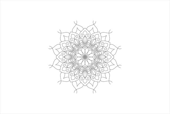 Coloring Mandala Art 0112: A Versatile Graphics Asset for Branding