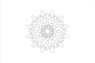 Coloring Mandala Art 0116: A Versatile Graphics Asset for Crafts