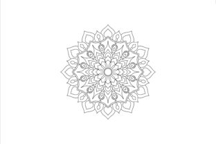 Coloring Mandala Art Book 0135: A Creative Asset for Crafts and Graphics