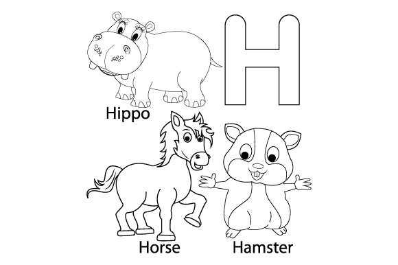 Coloring the Letter H: A Charming Graphics Asset for Kids