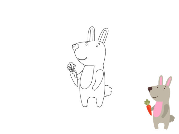 Enhancing Local Business Branding with Kids Coloring Rabbit Animal Vector Graphics
