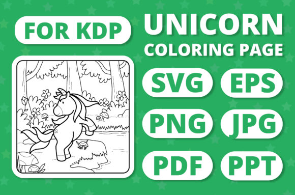 Evaluating KDP Unicorns Seasons Coloring Page 2 for Embroidery
