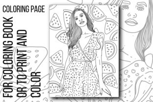 Girl Coloring Page: A Versatile Graphics Asset for Creative Projects
