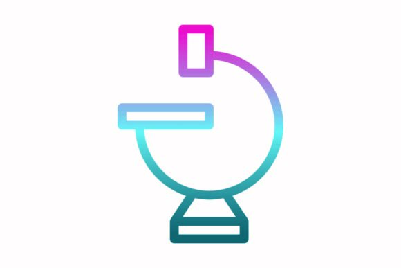 Microscope Rainbow Coloring Icon: A Versatile Graphics Asset