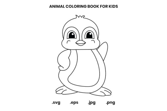 Penguin Coloring Page for Kids: A Versatile Graphics Asset