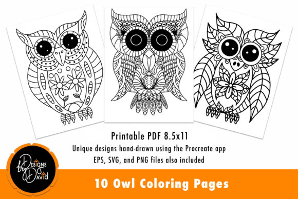 Review: 10 Owl Coloring Pages for Creative Branding
