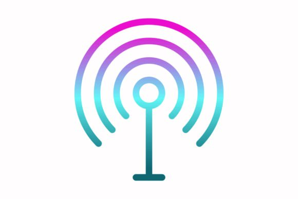 Signal Rainbow Coloring Icon: A Vibrant Graphics Asset