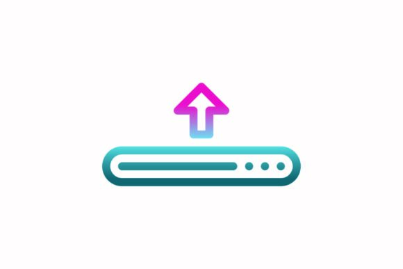 Upload Rainbow Coloring Icon: A Versatile Graphics Asset